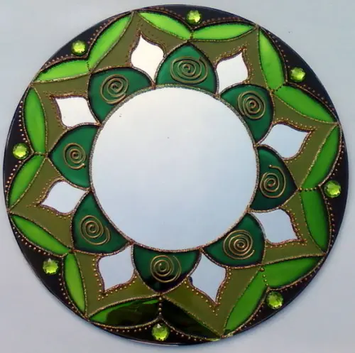 Mandala Saúde em Espelho de 25cm