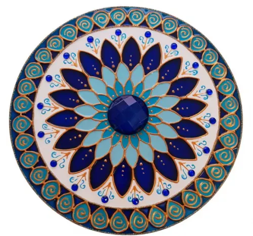 Mandala Serenidade 20cm Vidro de Parede