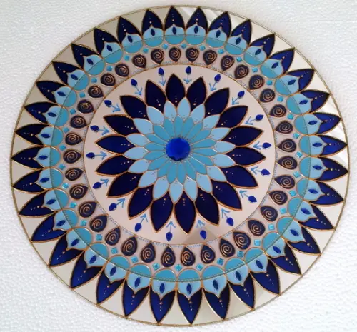Mandala Serenidade em Espelho de 50cm (borda Espelhada)