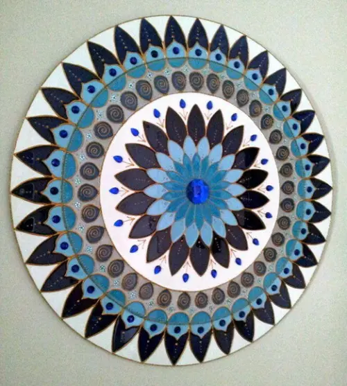 Mandala Serenidade em Vidro de 50 cm
