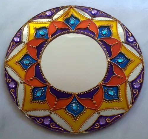 Mandala Vitral Colorido 30cm