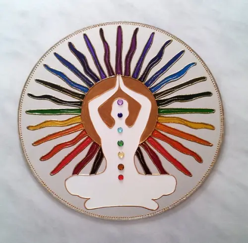Mandala Yoga Chakras 40cm em Espelho