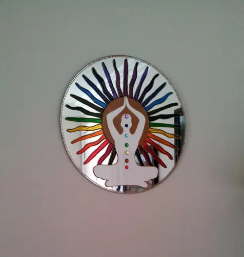 Mandala Yoga Chakras 40cm em Espelho