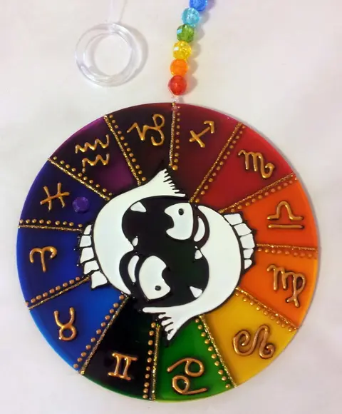 Mandalas do Signo de Peixes 12cm