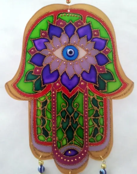 Mão de Hamsá Mão de Fátima ou Mão de Deus 19x15cm