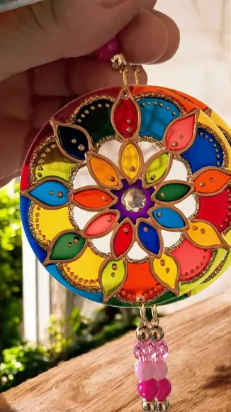 Mini Móbile Trio de Mandalas 7cm