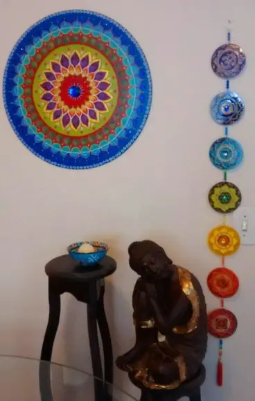 Móbile 7 Chakras Peças de 10cm