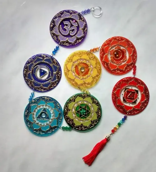Móbile 7 Chakras Peças de 10cm