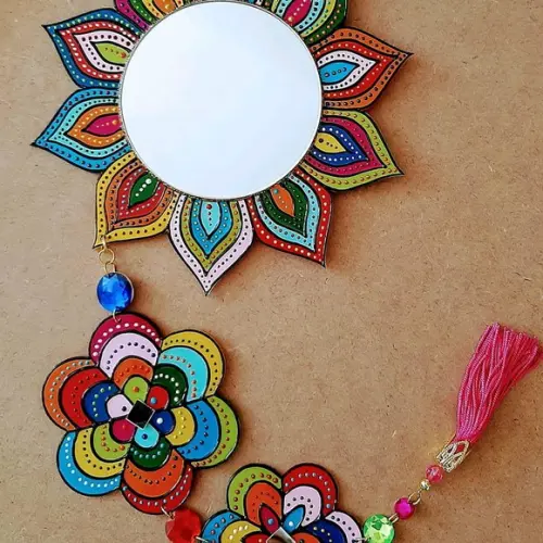 Móbile Flores Coloridas (modelo 2)