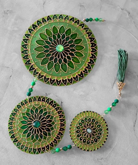 Móbile Mandala Decorativa Verde Saúde