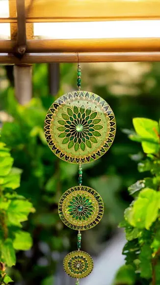 Móbile Mandala Decorativa Verde Saúde