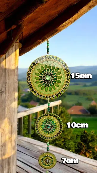 Móbile Mandala Decorativa Verde Saúde