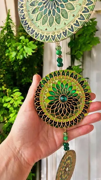 Móbile Mandala Decorativa Verde Saúde