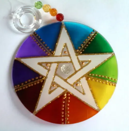 Pentagrama Sete Cores 10cm