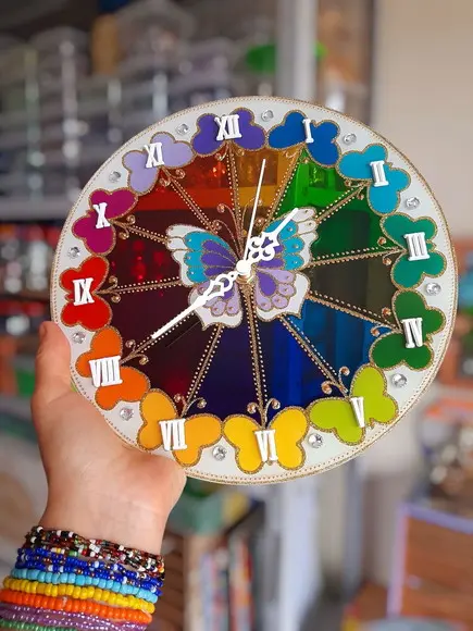 Relógio Decorativo Mandala Borboleta 30cm