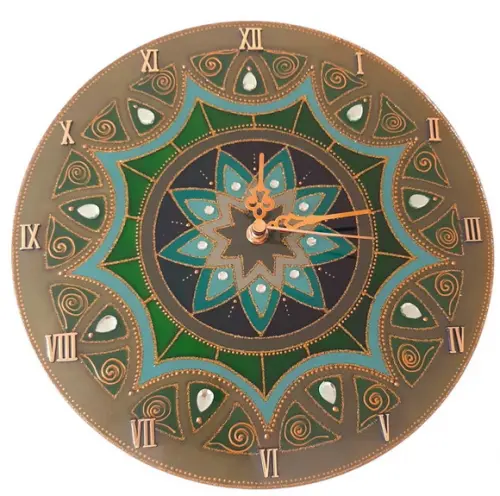 Relógio Decorativo Mandala Verde Oliva 30cm