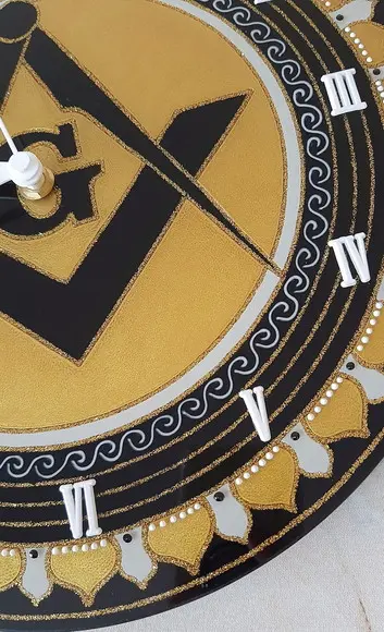 Relógio Decorativo Símbolo da Maçonaria 30cm