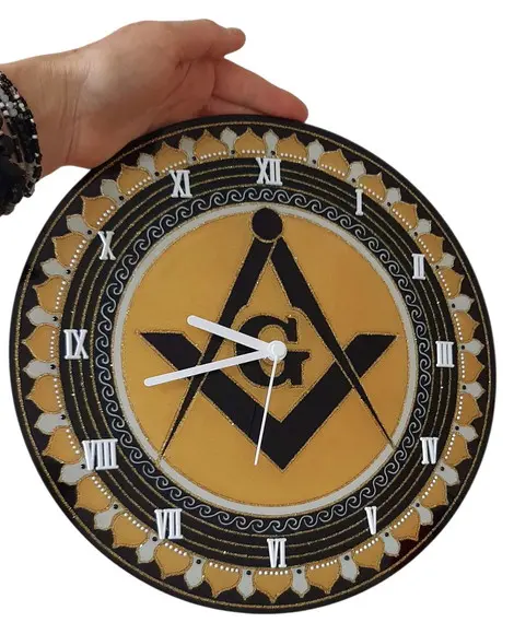 Relógio Decorativo Símbolo da Maçonaria 30cm