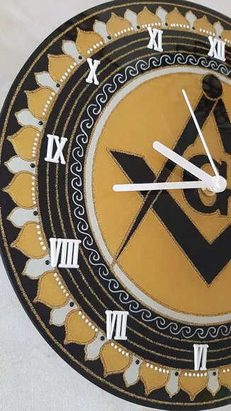 Relógio Decorativo Símbolo da Maçonaria 30cm