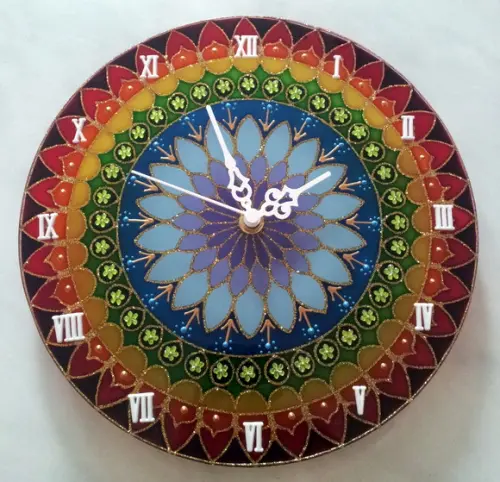 Relógio Mandala 7 Cores 25cm Modelo 2