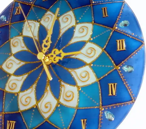 Relógio Mandala Azul 25cm