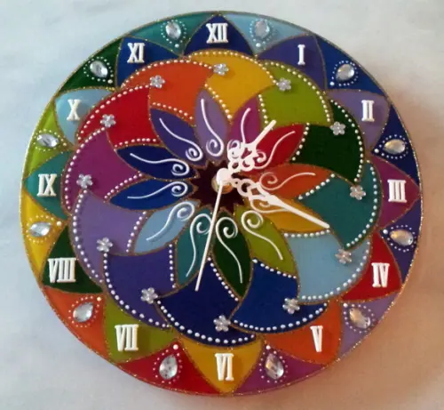 Relógio Mandala Cores em Movimento 25cm