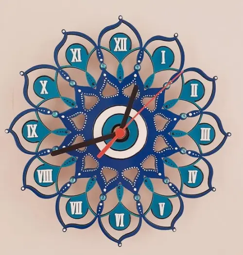 Relógio Mandala Olho Grego mdf 25cm