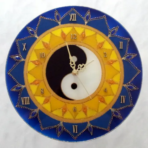 Relógio Mandala Yin Yang 30cm