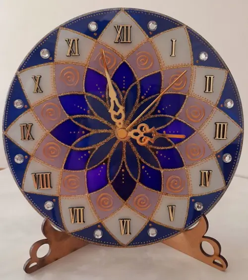 Relógio Violeta de Mesa 20cm