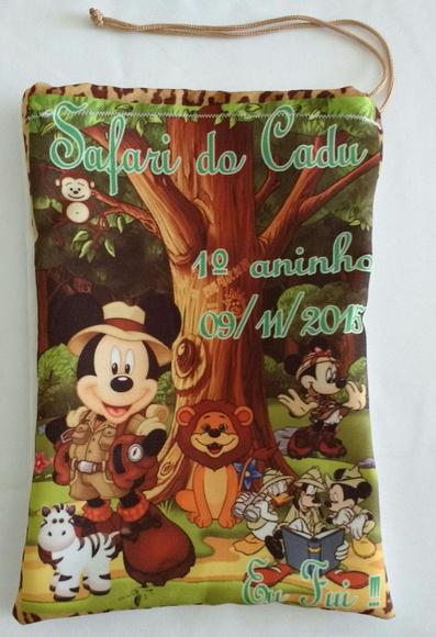 20 Mochilas ou Sacolas Tema Mickey Safar