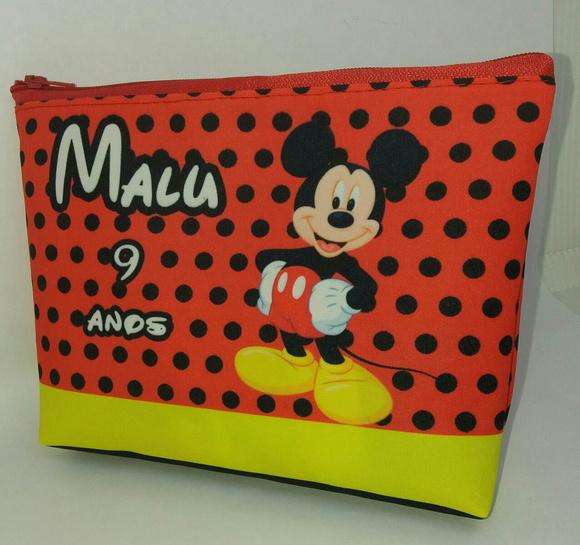 Bolsinha Necessaire - mickey vermelho