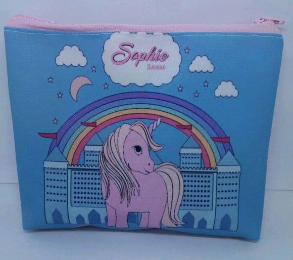 Bolsinha Necessaire - Unicórnio azul