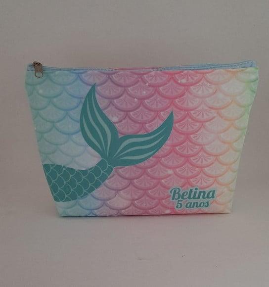 Bolsinha Nécessaire Lembrancinha Sereia Aniversario