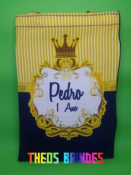 Eco bag Príncipe e Princesa azul marinho