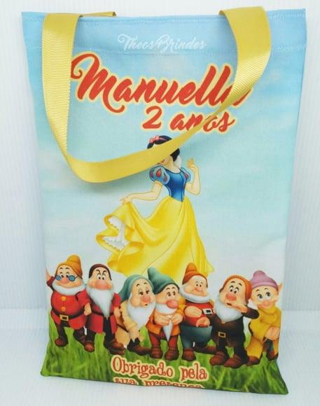 Ecobags Sacolas tema Branca de neve