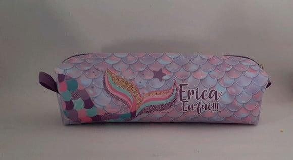 Estojo Escolar Personalizado Sereia