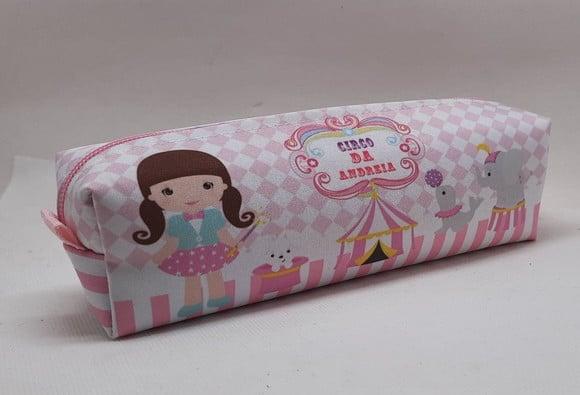Estojo Personalizado Circo Rosa