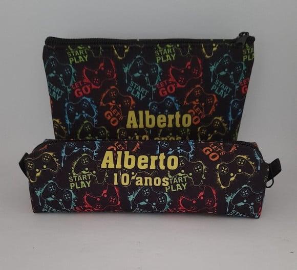 Kit 1 Necessaire 1 Estojo Tema Games