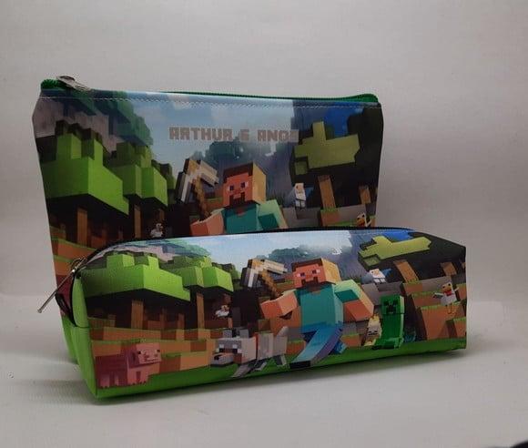 Kit 1 Nécessaire + 1 Estojo Minecraft
