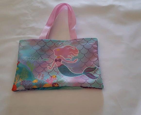 Kit 1 Sacola + 1 Necessaire Sereia