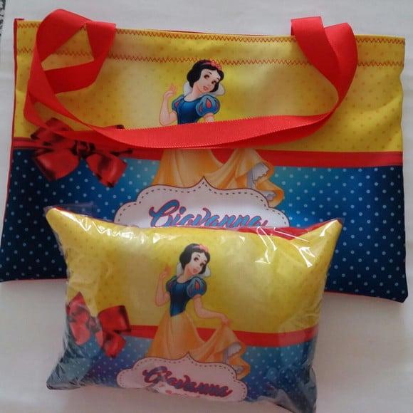 Kit Ecobag + Almofada Branca de Neve