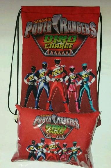 Kit mochilas + Almofadinha Power ranger