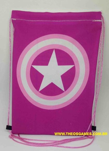 Mochilas Capitão America Pink 20 x 29