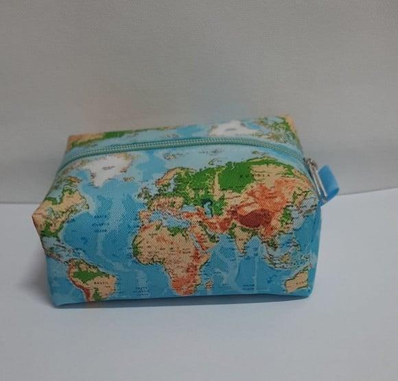 Necessaire Box P Mapas Mundi