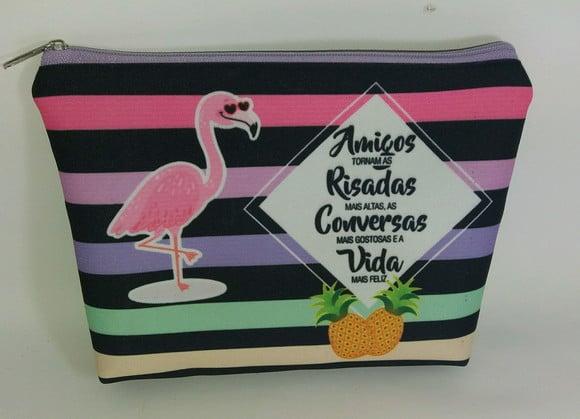 Nécessaire flamingos tropical