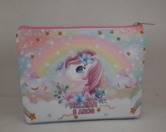 Nécessaire Lembrancinha Unicornio Aniversário