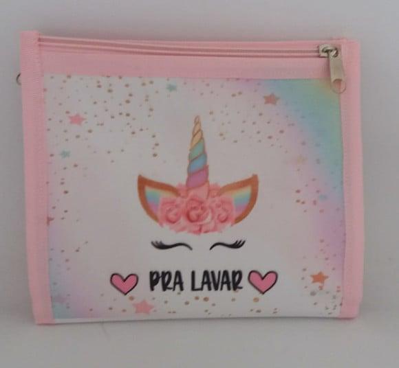 PORTA MÁSCARA LIMPAS E SUJAS UNICORNIO