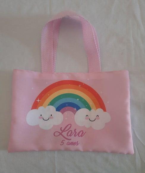 Sacola Ecobag Lembrancinha - Arco-íris