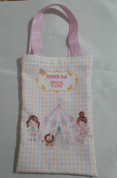 Sacolinha Tema Circo Rosa