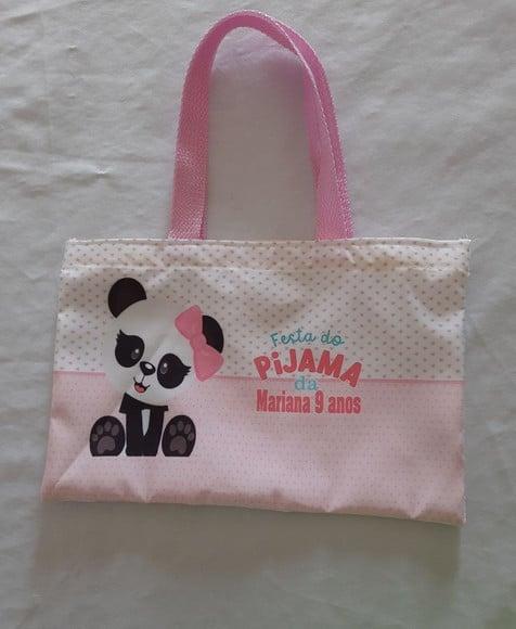 Sacolinhas Ecobag Personalizada Festa do Pijama Panda